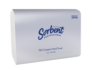 Sorbent Compact TAD Hand Towel 1ply 120 sheets