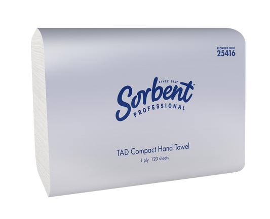 Sorbent Compact TAD Hand Towel 1ply 120 sheets