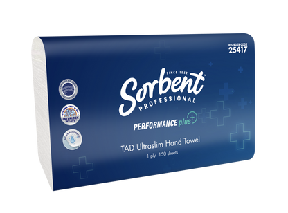 Sorbent Performance Plus – Ultraslim TAD Hand Towel 1ply 150 sheets