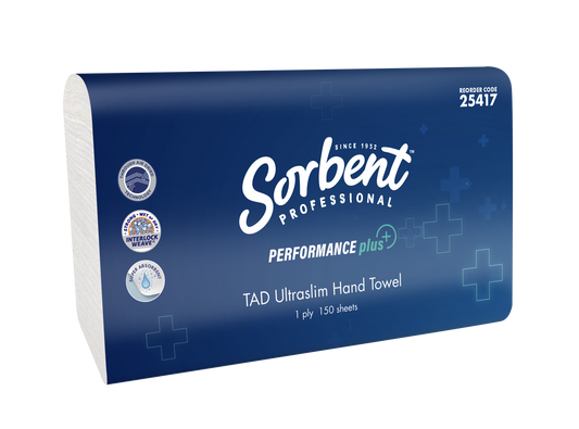 Sorbent Performance Plus – Ultraslim TAD Hand Towel 1ply 150 sheets