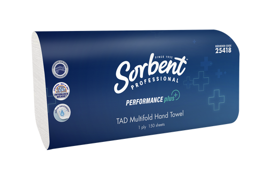 Sorbent Performance Plus – Multifold TAD Hand Towel 1ply 150 sheets