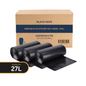 27L HDPE Garbage Black Bin Liners