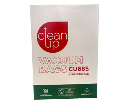 CleanUp CU68S Synthetic Vacuum Cleaner Dust Bags - 10pk