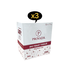 PROVADA Toilet Rolls 3PLY 280 Sheets box 48 Rolls