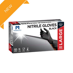 Marinucci Large Black Powder Free Nitrile Glove