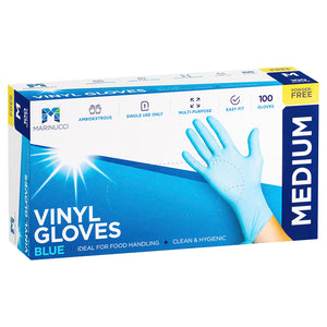 Marinucci Medium Blue Powder Free Vinyl Glove