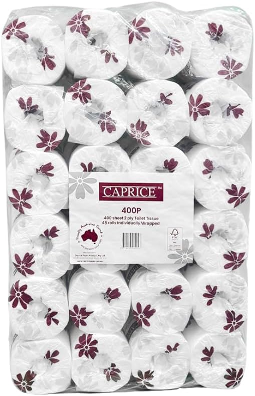 Caprice 400P 2ply 400 sheets Toilet Rolls 48 Pack