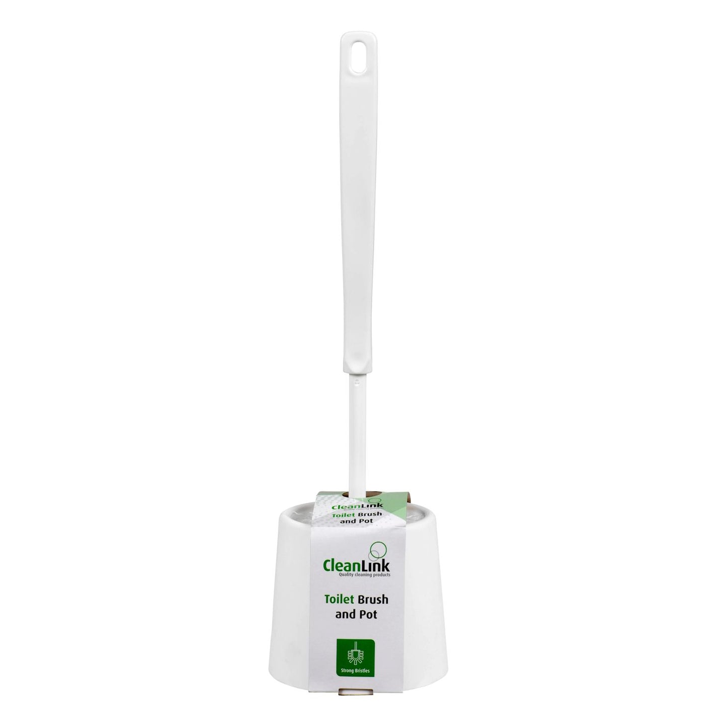 Cleanlink Toilet Brush And Pot White