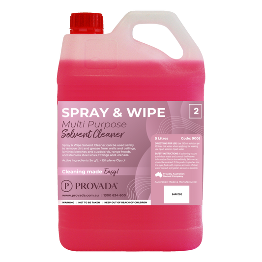 Provada Spray & Wipe Multi Purpose Solvent Cleaner 5L