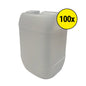 5 Litre Plastic Empty Cans with Cap- Blue, White, Clear