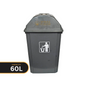 60L Industrial Garbage Bin with Ashtray - Cleaning Equipment