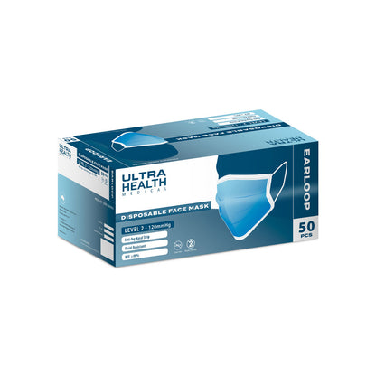 Ultra Health Surgical Masks Level 2 with Ear Loops