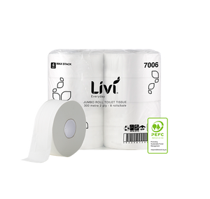 Livi Everyday Jumbo Toilet Tissue 2 Ply 300m Bale