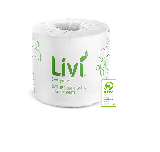 Livi Everyday Toilet Tissue 1 Ply 1000 Sheets