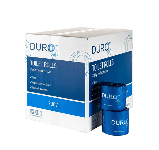 Caprice Duro Toilet Paper Roll 2ply 700 Sheet Individually Wrapped