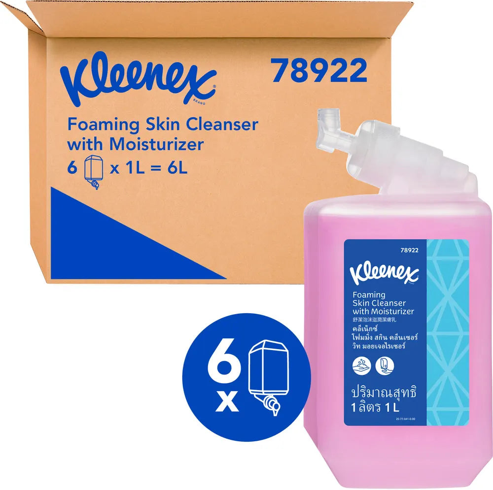 Kleenex® Foaming Skin Cleanser with Moisturiser 1L - 6 Cartridges