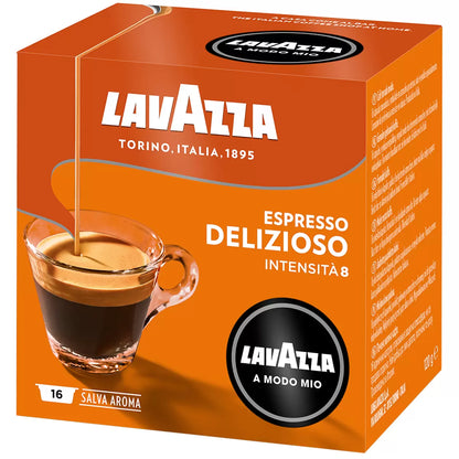 Lavazza A Modo Mio Delizioso Coffee Capsules 6 x 16 Pack