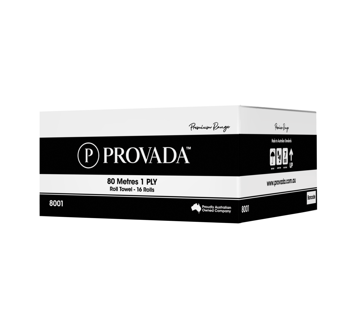 PROVADA Premium 1PLY 80M Roll Towel - Cleaning Supplies