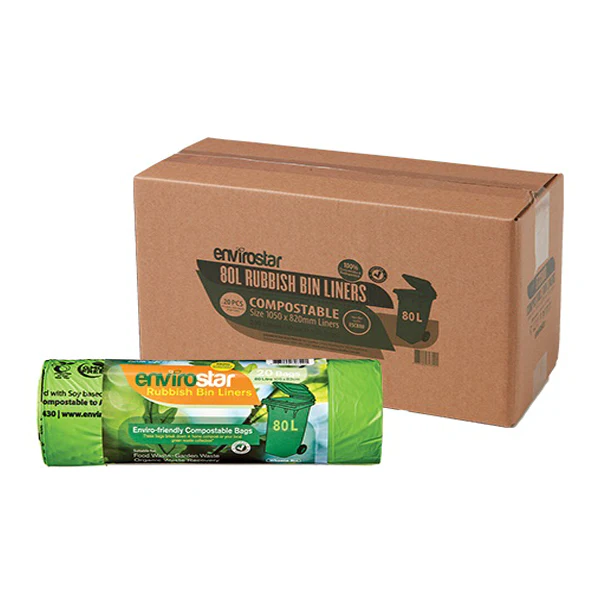 Envirostar 80Lt EHD Compostable Bin Liner 43um