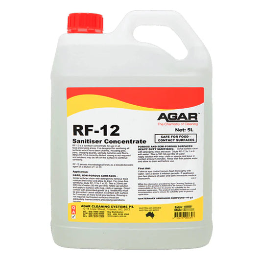 Agar RF12 No Rinsing Food Grade Sanitiser Concentrate