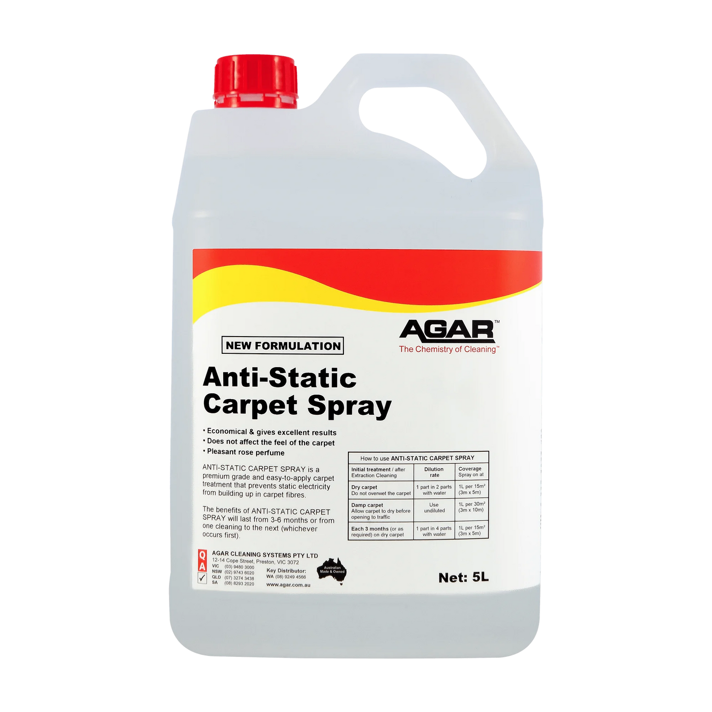 Agar Anti-Static Carpet Spray 5L