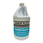 A one-gallon plastic jug of Armor Plate Concrete Cleaner, featuring a white body, a ribbed beige cap, and a label with black, white, and bright blue sections.