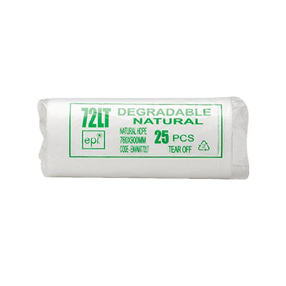 Contractor 72Lt EHD Enviro Natural Bin Liners Roll