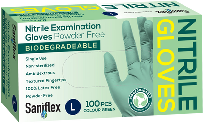 Saniflex Green Biodegradable Nitrile Gloves