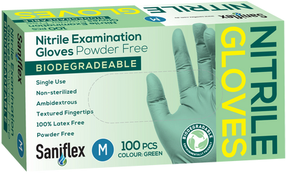 Saniflex Green Biodegradable Nitrile Gloves