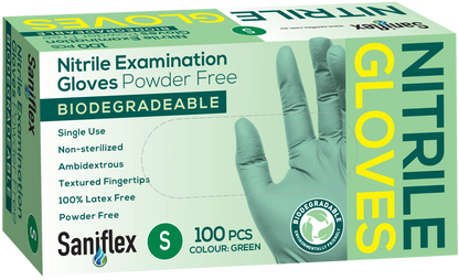 Saniflex Green Biodegradable Nitrile Gloves