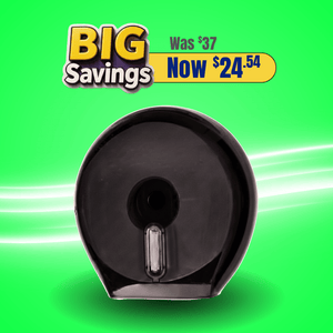 Black Jumbo Toilet Roll Dispenser