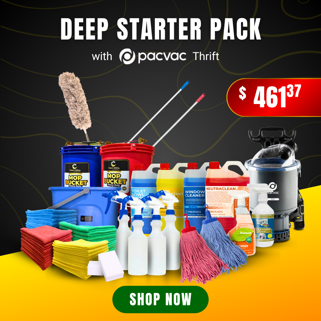 Domestic Cleaner Starter Pack - Professional Home Cleaning Tools and Supplies Kit