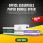 Office Essentials Paper Bundle Offer featuring Provada toilet tissue and premium facial tissues at a bulk price.