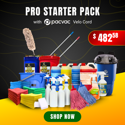 Domestic Cleaner Starter Pack - Professional Home Cleaning Tools and Supplies Kit