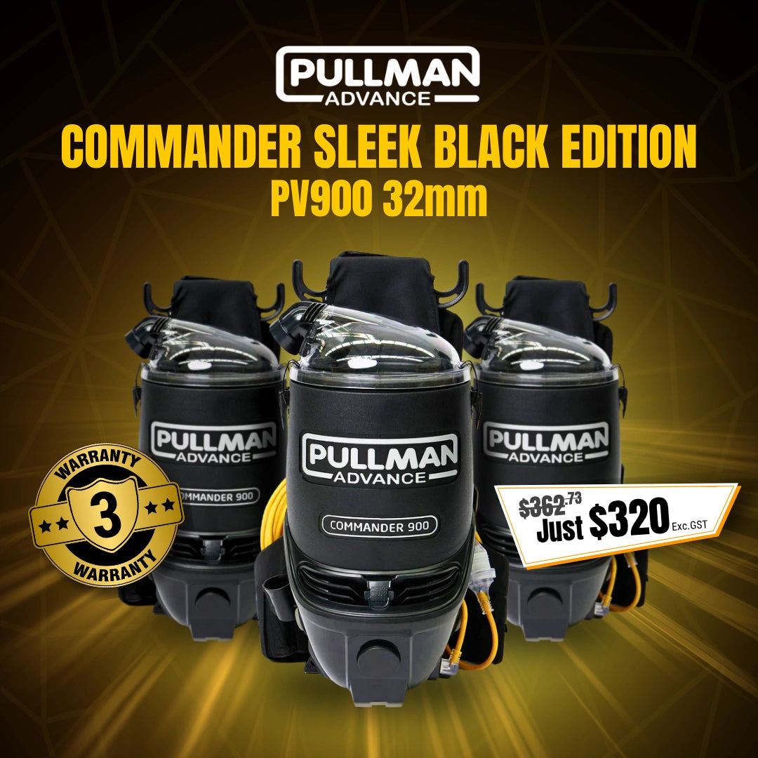 Pullman Advance Commander PV900 Sleek Black Backpack Vacuum Cleaner - Commercial 32mm