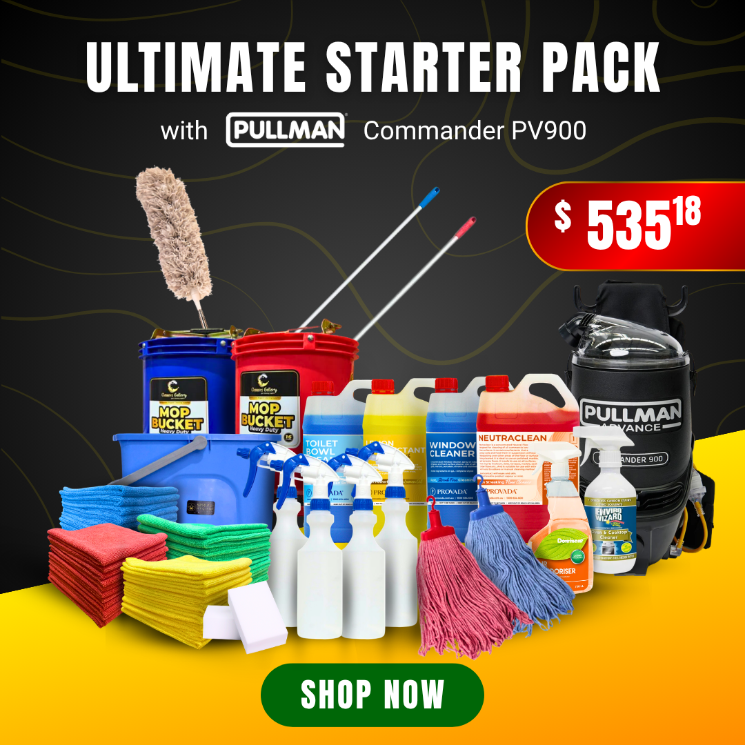 Domestic Cleaner Starter Pack - Professional Home Cleaning Tools and Supplies Kit