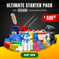 Domestic Cleaner Starter Pack - Professional Home Cleaning Tools and Supplies Kit