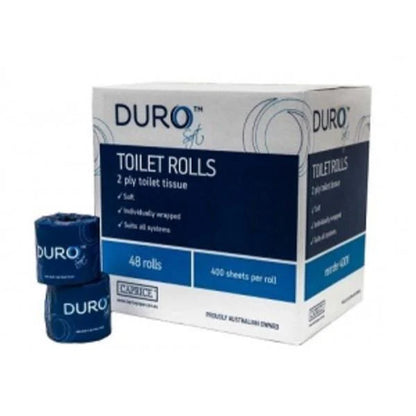 Caprice Duro Toilet Paper 48 Roll 400 Sheet Individually Wrapped