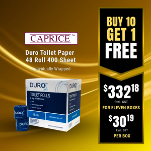 Caprice Duro Toilet Paper 48 Roll 400 Sheet Individually Wrapped