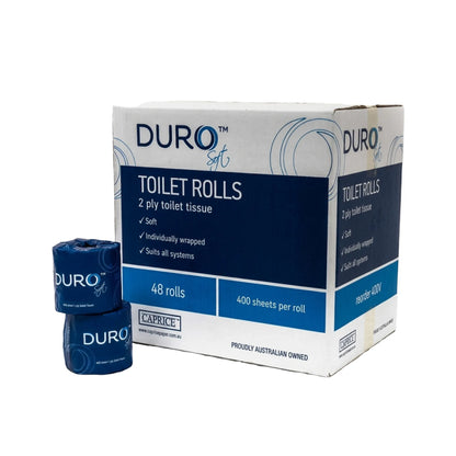 Caprice Duro Toilet Paper 48 Roll 400 Sheet Individually Wrapped