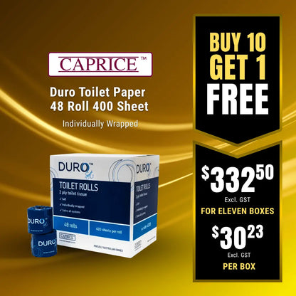 Caprice Duro Toilet Paper 48 Roll 400 Sheet Individually Wrapped