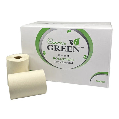 Caprice Green Hand Towel Roll 16 X 80m Long