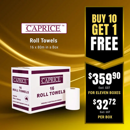 Caprice Roll Towel 80m 16 Roll Towels