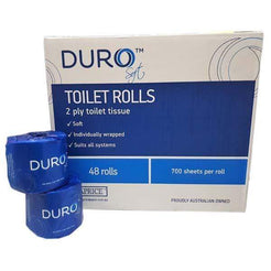 Caprice Duro Toilet Paper Roll 2ply 700 Sheet Individually Wrapped