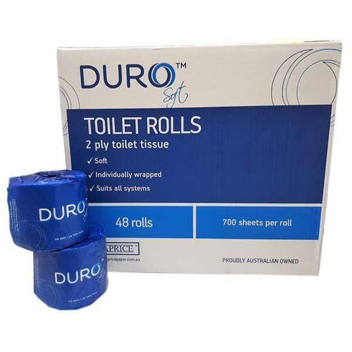 Caprice Duro Toilet Paper Roll 2ply 700 Sheet Individually Wrapped ...