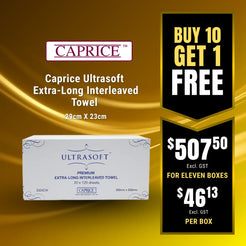 Caprice Ultrasoft Extra-Long Interleaved Towel 29 X 23CM