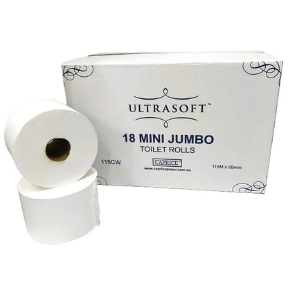 Caprice Ultrasoft Mini Jumbo Toilet Paper Roll 115 metre long