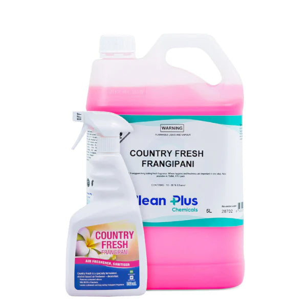 Clean Plus Country Fresh Frangipani Air Freshener and Sanitiser