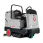 A gray and black Gionico BFC self-propelled industrial floor cleaner with red accents, shown from a three-quarter angle on a white background.
