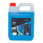 A 5-liter plastic jug of Concept Clean Blue Wash car cleaner with a translucent blue liquid, a red cap, and a black label on a white background.